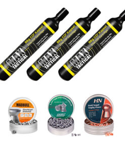 Zubehörset für CO2 Luftgewehre Kal. 4,5 mm inkl. 3x 88g CO2 Kapseln und 1300 Diabolos