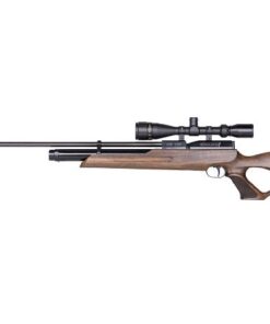 Pressluftgewehr Weihrauch HW 100 T Nussbaumholz-Lochschaft langer Lauf Schalldämpfer Kaliber 5,5 mm (P18)