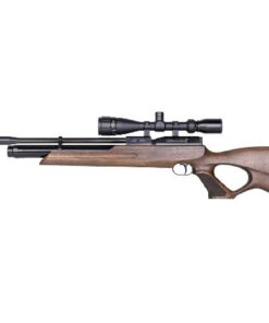 Pressluftgewehr Weihrauch HW 100 T Nussbaum-Lochschaft Kompensator Kaliber 5,5 mm (P18)